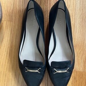 Call Hong leather pointed flats with brass accent detailed 10 1/2